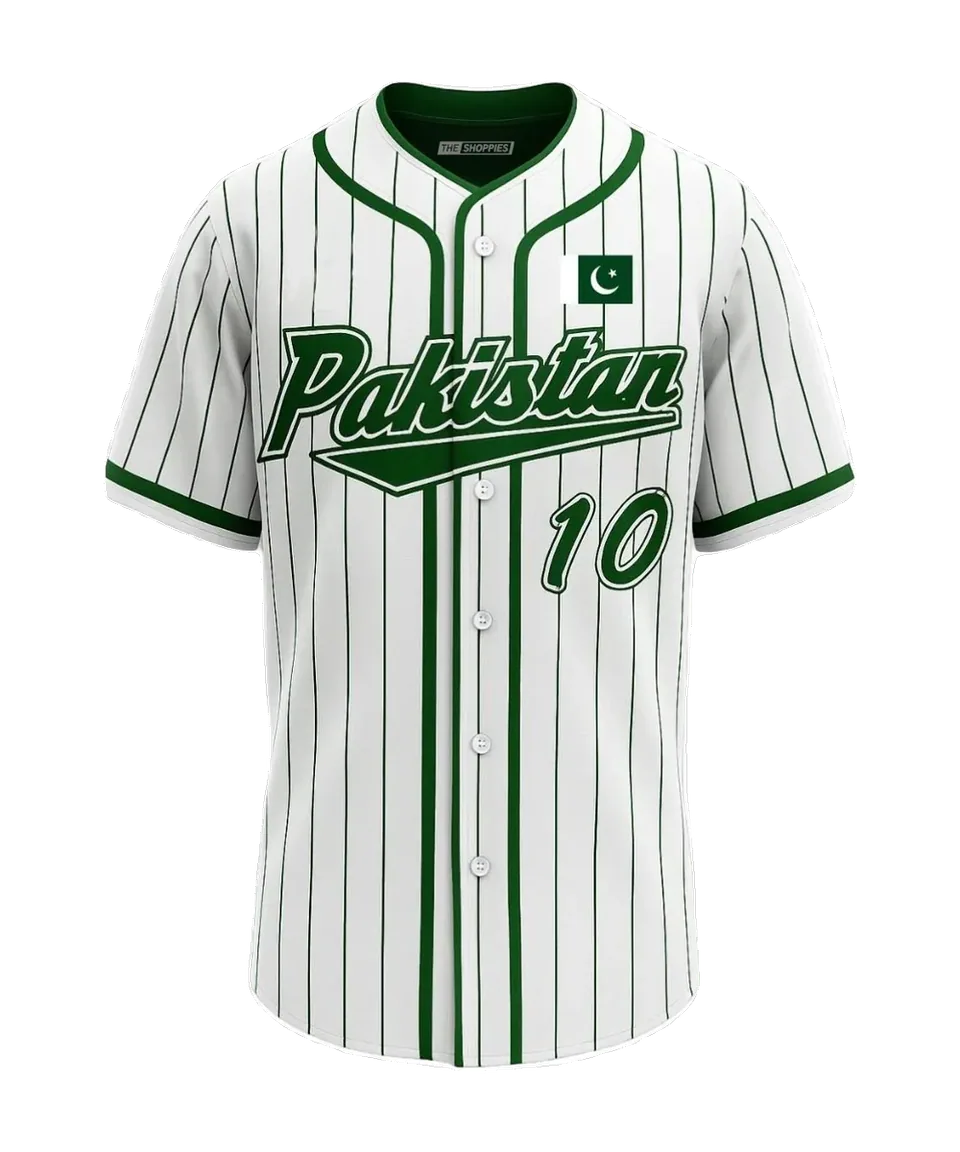 Pakistan Baseball Jersey – White Edition