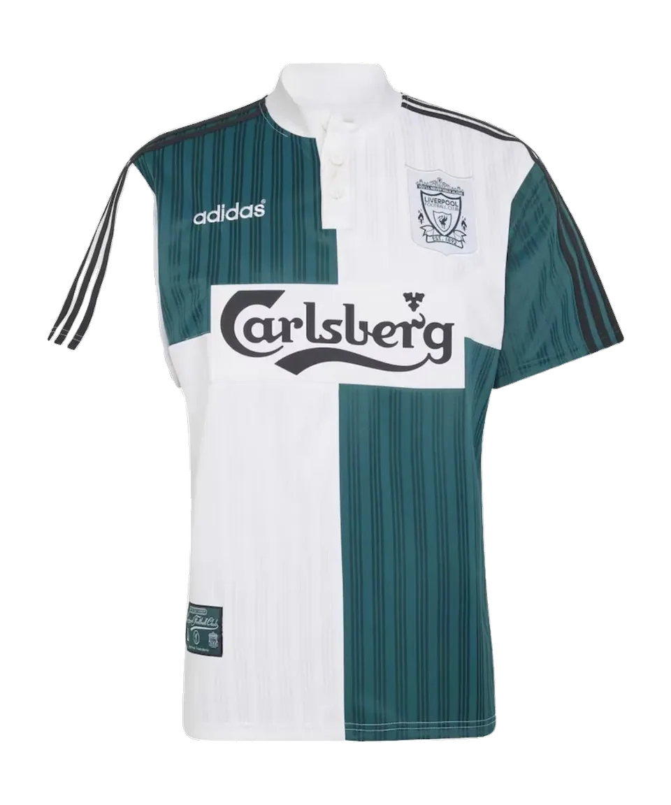 Liverpool 1995 Away Shirt Green - White